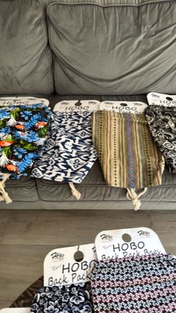 Fabric drawstring backpack