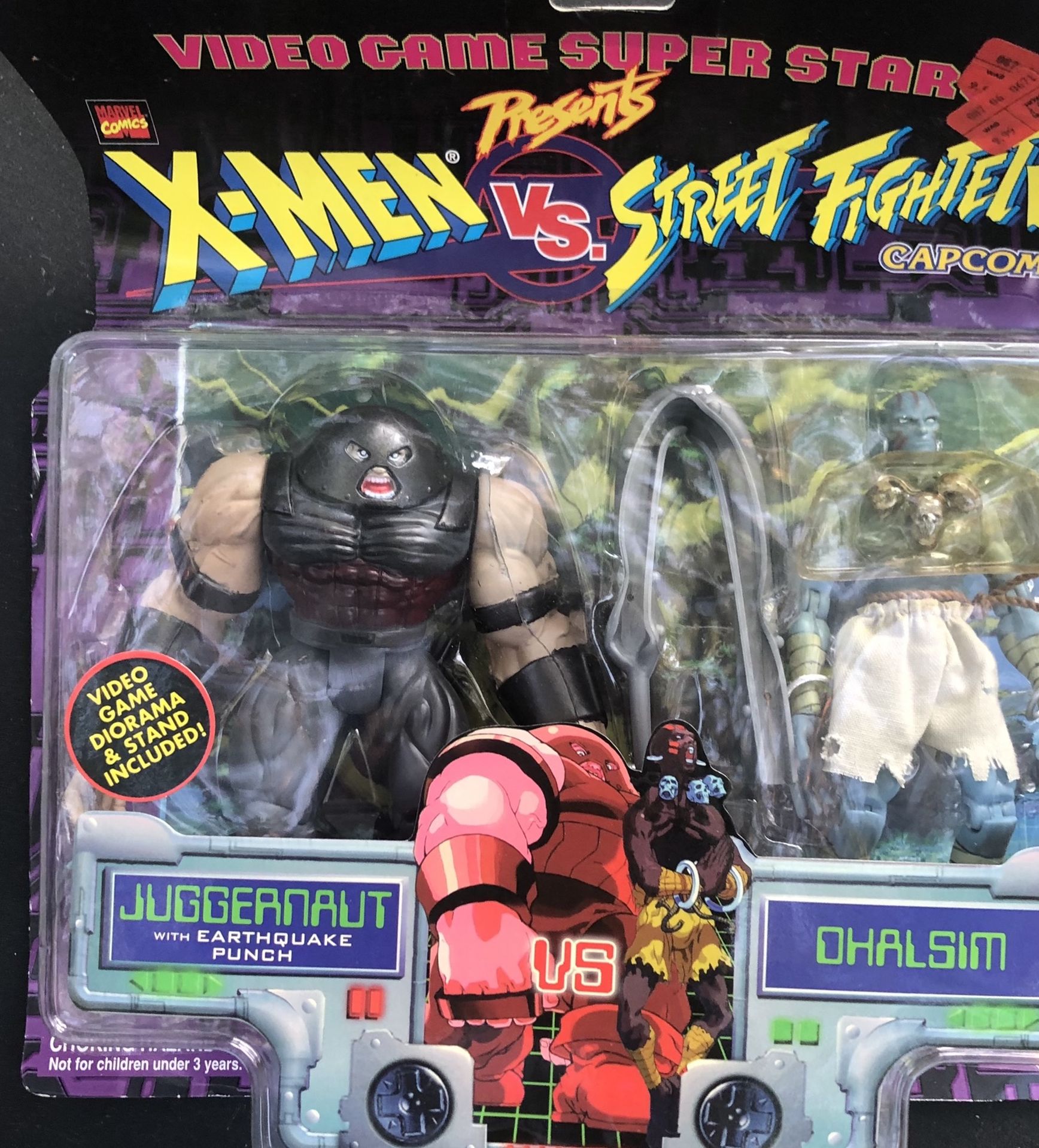 Marvel Vs Capcon: X men Vs Street fighter: Juggernaut Vs Dhalism: Action Figure Set