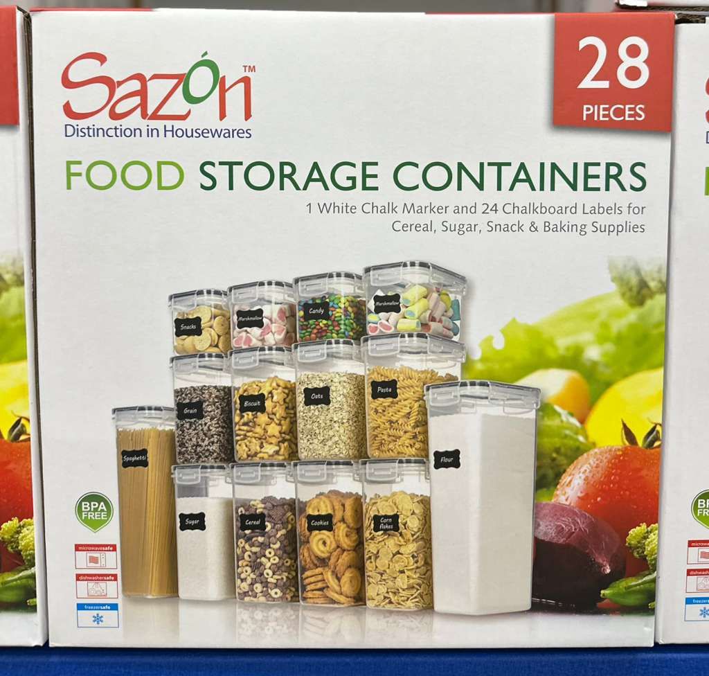 Sazon 28 Pieces Food Storage Containers For Organization