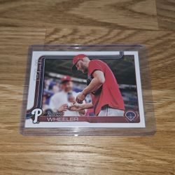 2025 Topps Series 1 - Zack Wheeler #218 Golden Mirror Image Variation 