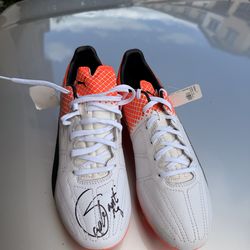 Puma evoSPEED 3.5 LTH FG – White/Orange/Black – Size 8