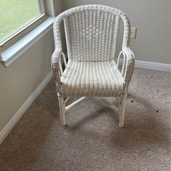 White Wicker  Chair