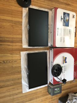 WFH Bundle 24” Double Monitor Set Up + Docking Station + Logitech webcam