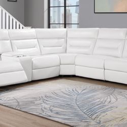 New White / Gray Sectional In Box Retail Value $2898
