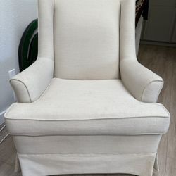 Rocking And Swivel Beige Chair