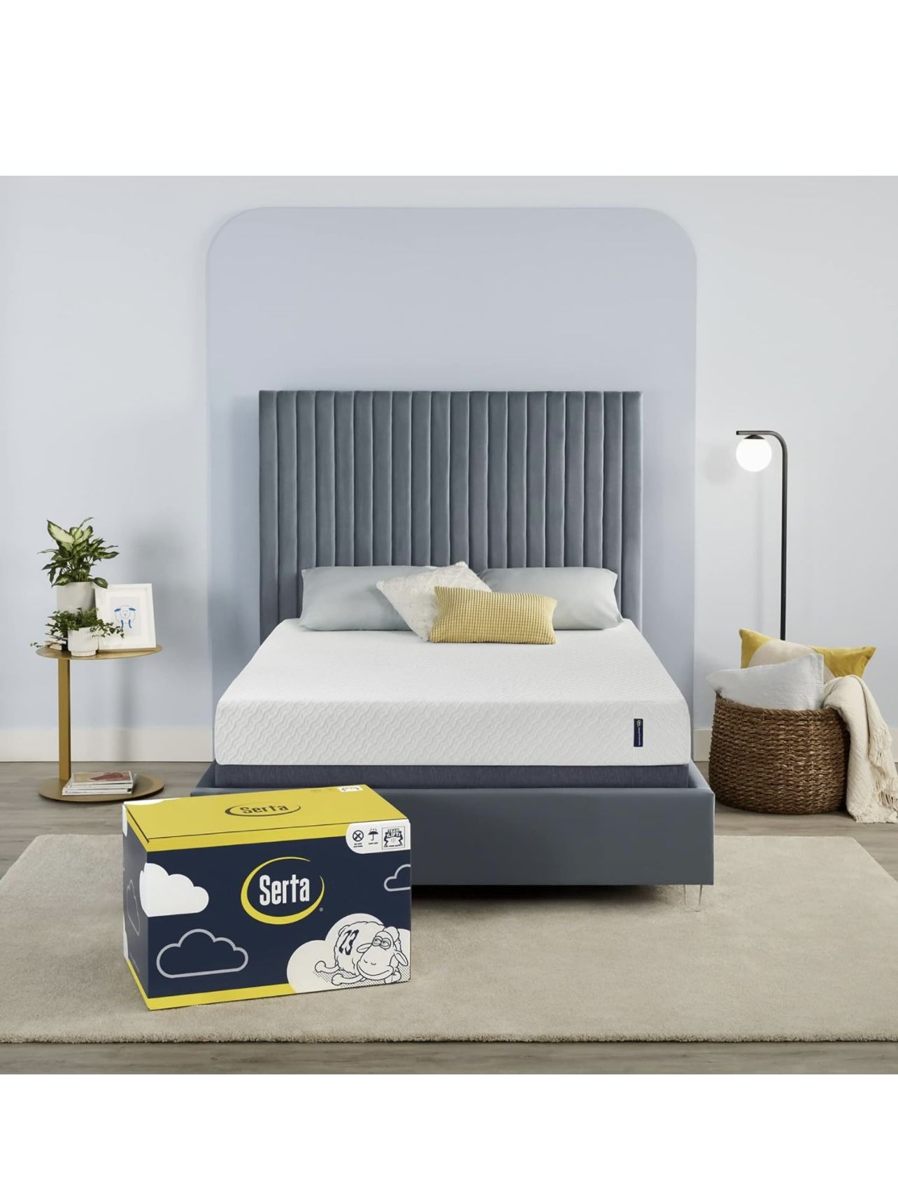 Serta 8 inch Cooling Gel Memory Foam Mattress Queen Size Medium-Firm (new)