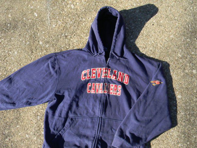 Zip Front Hoodie NBA Cleveland Cavaliers Sweatshirt Fleece 2XL
