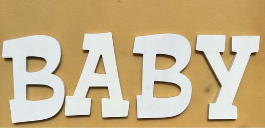 BABY wooden wall letters