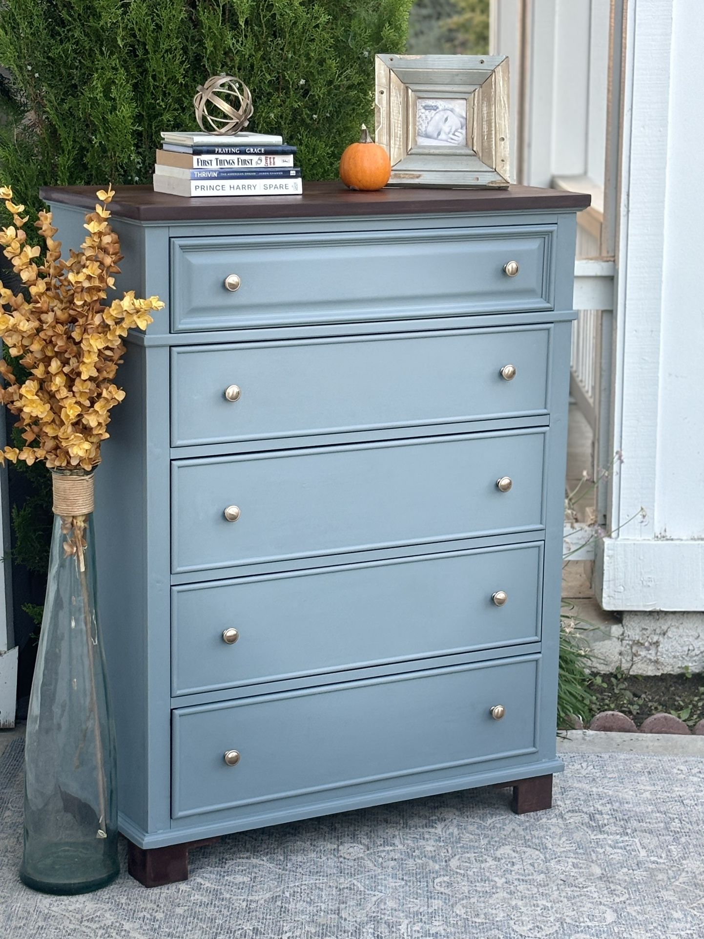 TALL SOLID WOOD DRESSER 