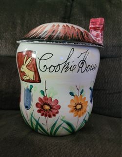 Vintage Cookie House Jar From Italy