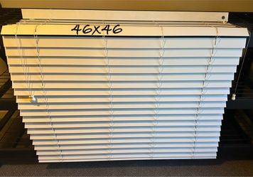 (4) 2 Inch Premium Faux Wood Blinds