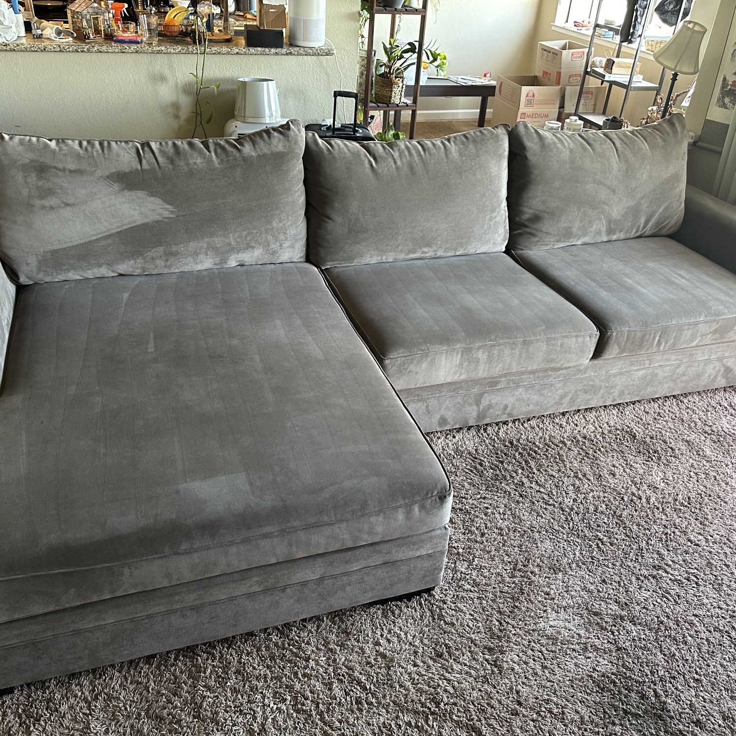 Large Super Comfy Living Spaces Sectional - Great Condition