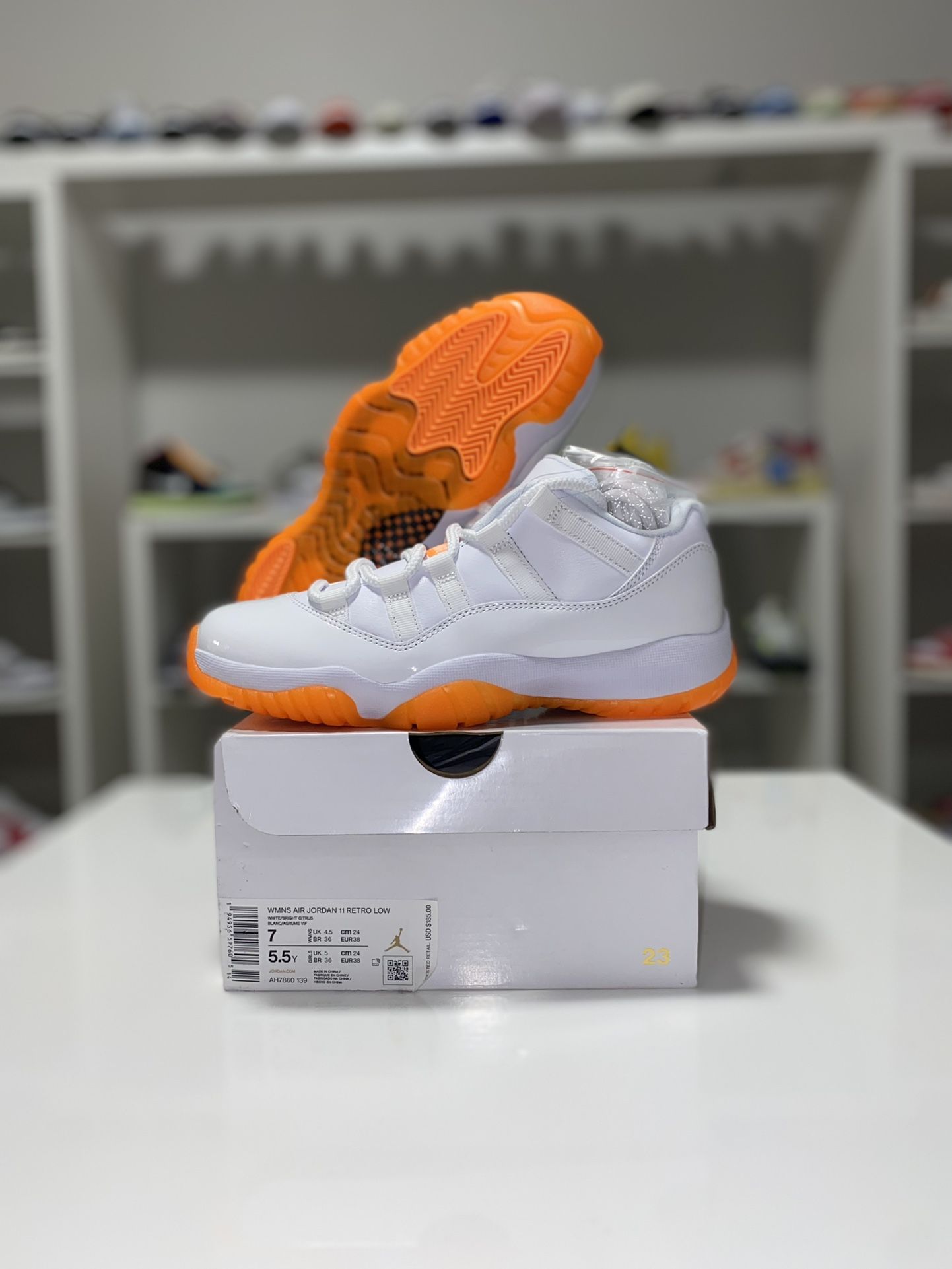 Citrus Orange 11s Jordans Air Jordan 11 Retro Low GS “Citrus” Size