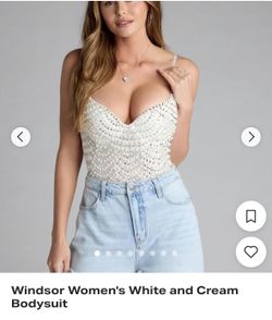 Windsor Women’s White And Cream Bodysuit 