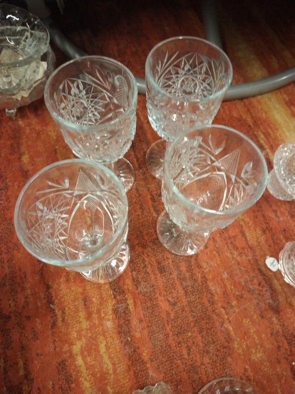 4 Waterford Crystal Wine Glasses 45.00