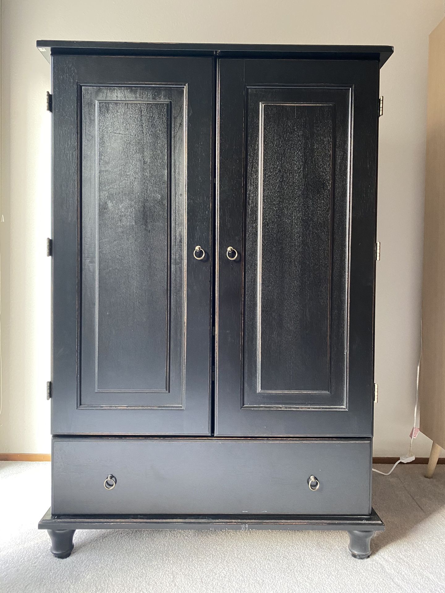 Dark Brown Armoire For Sale. Great Condition. Adjustable Shelf. 40”w X 27”d X 60”h.