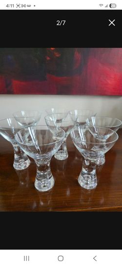 Set of 8 designer glass goblets,  by Southern Living Home (made in Poland).
