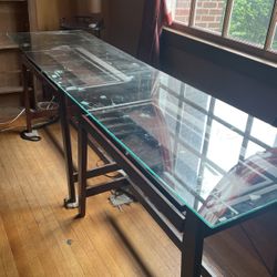 2 Glass Top Desks