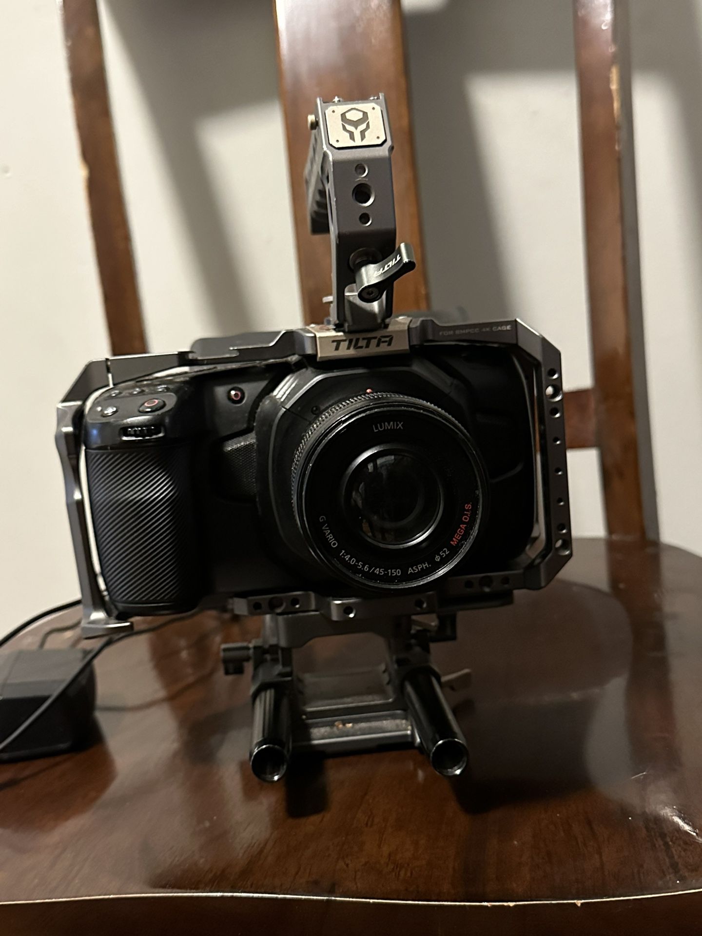 Blackmagic 4k Cinema Camera With Grip Cage / Panasonic lens & charger 