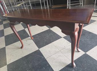 Wood Console/Sofa Table with Cabriole Legs