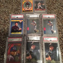 2 Jeter Sps Graded And 2 Stadium Club Graded Hot Cards 8 Total Graded !