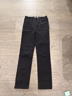 Kancan Black Straight Leg Jeans