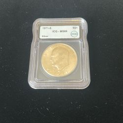 1971-S Silver Eisenhower Dollar ICG MS66 - High Grade 40% Silver
