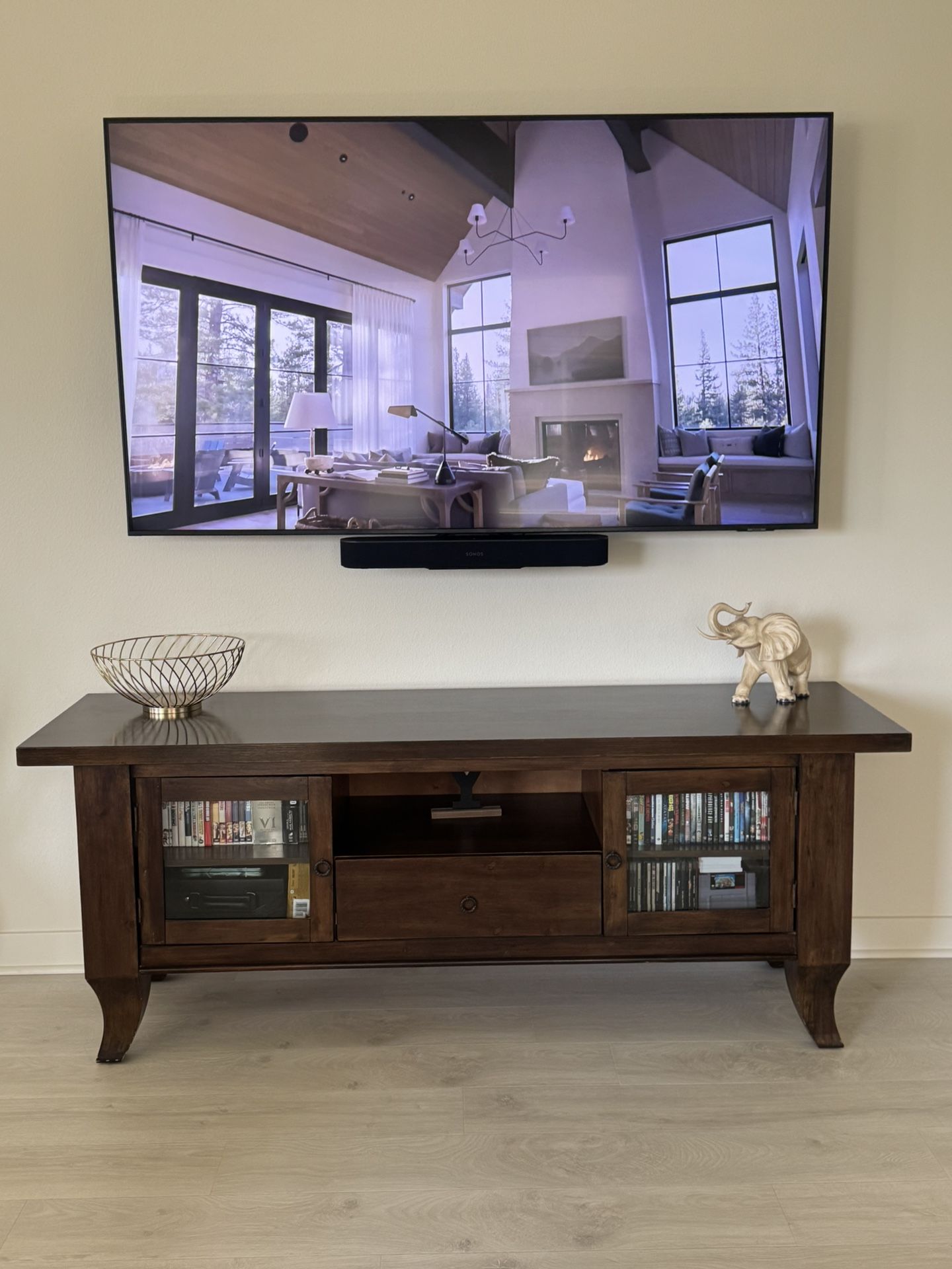 Wood TV Credenza