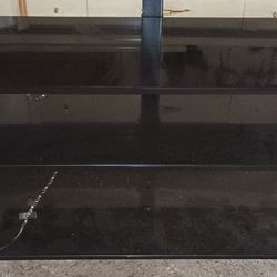 Black Glass TV Stand