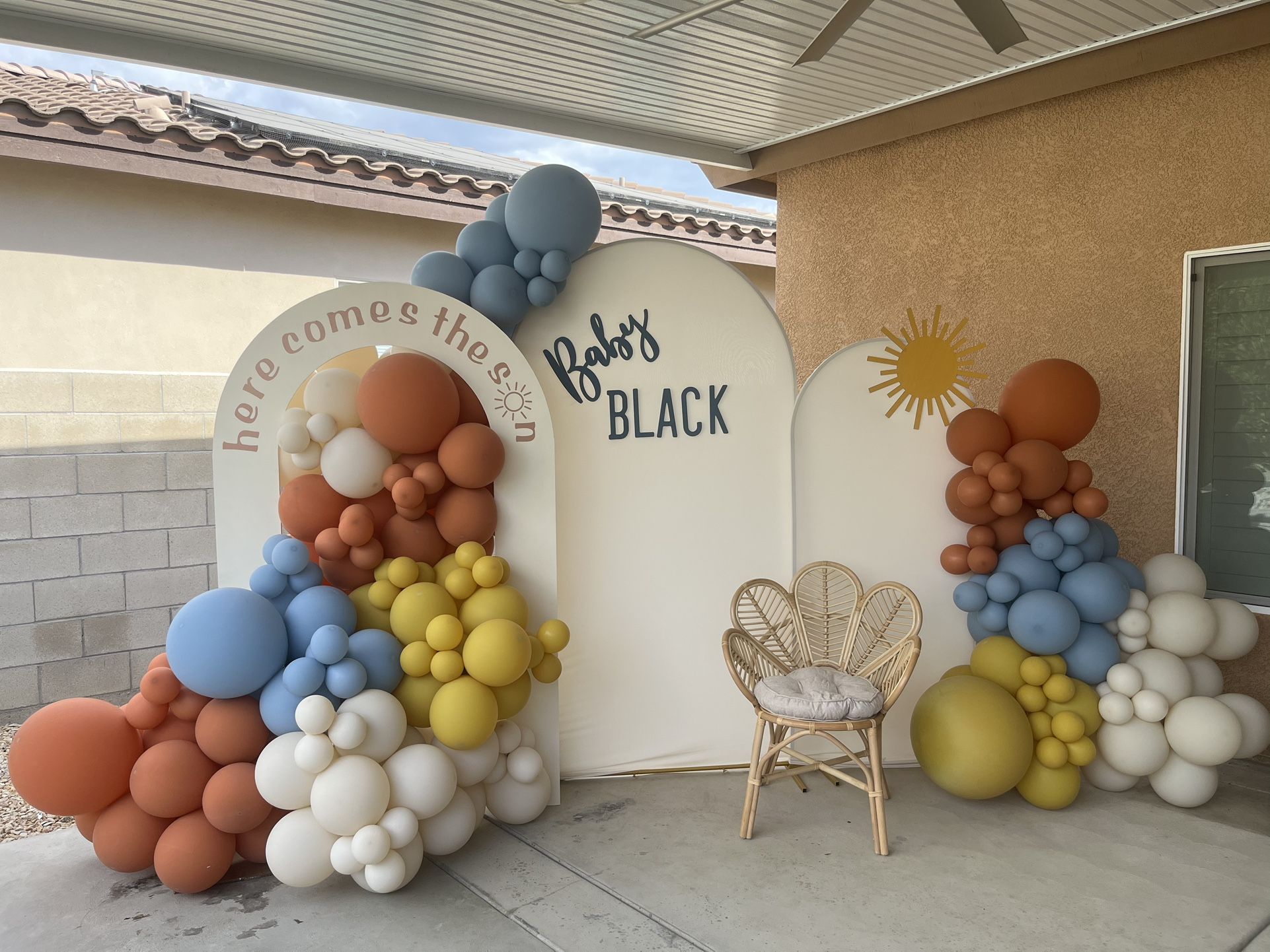 Here Comes The Son Backdrop/Balloon Garland
