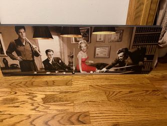 Marilyn Monroe, Elvis, Humphrey Bogart and James Dean painting (canvas)