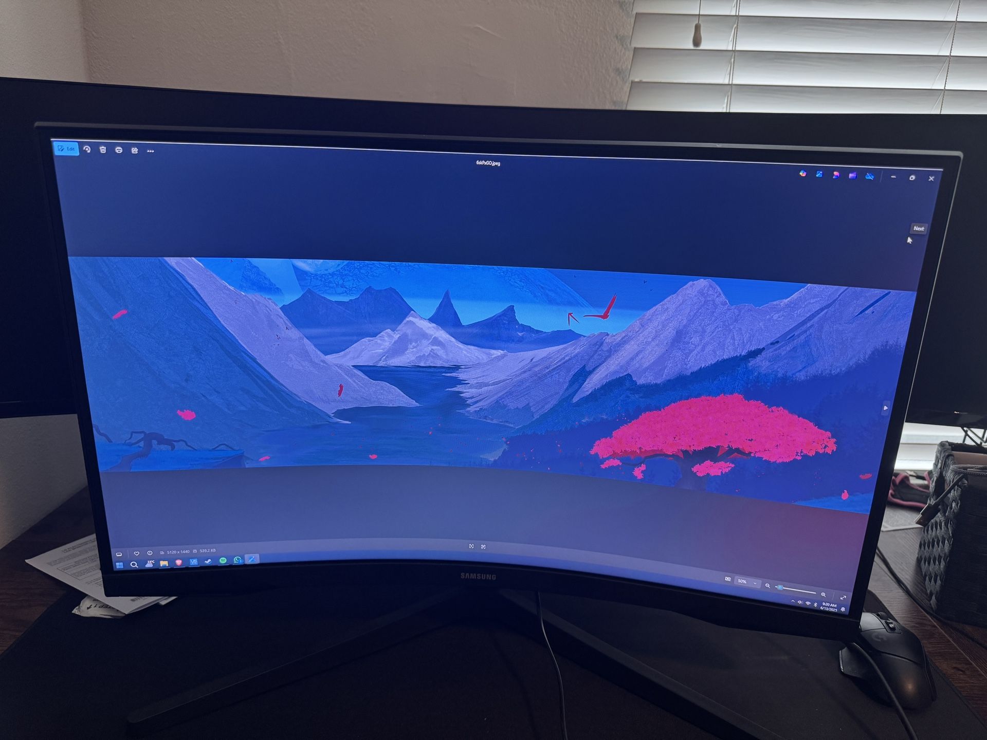 Samsung Odyssey 1440p G55c 27 Inches Curved Monitor