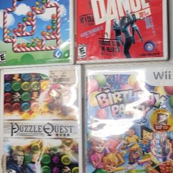Nintendo Wii Games Just Dance Birthday Party Bash Puzzle Quest Super Fruit Fall