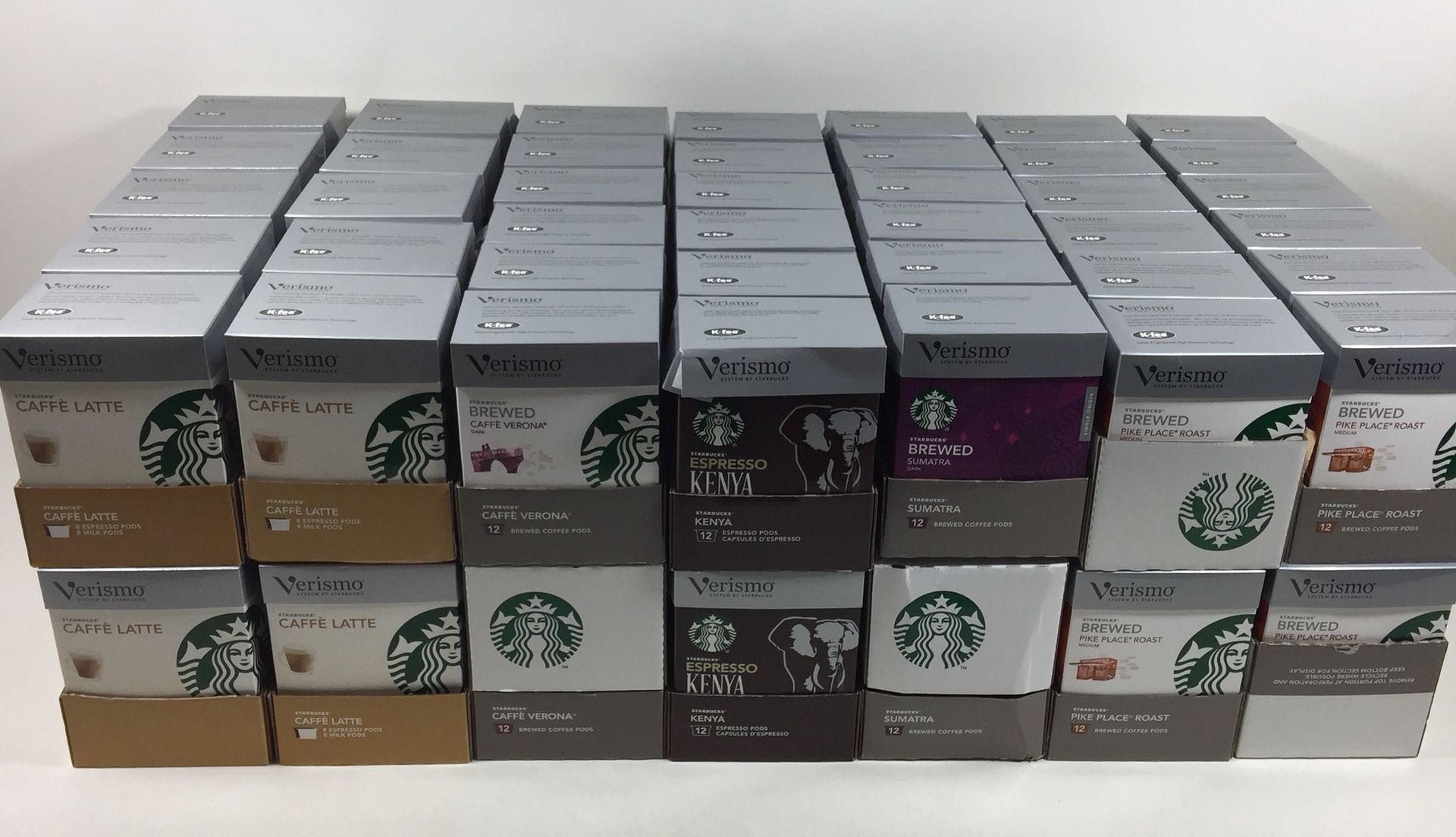 Starbucks Verismo Caffe Verona Latte Sumatra Pike Place Roast Coffee 1,000 Pods