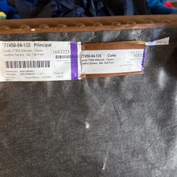 Brown Leather Ottoman 