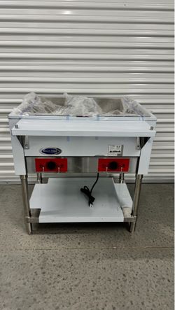 Atosa CSTEA-2 BRAND NEW 2 Pans Electric Open Shelf Base CookRite Steam Table - 120 Volts