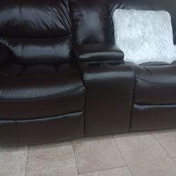 *Unreal Value!!!*---Sophisticated Madrid Brown Leather Reclining Loveseat/Chair Sets---Now $899!!!---Delivery And Financing🫡