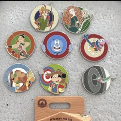Disney 2025 Magical Marksmen Mystery Complete Pin Set