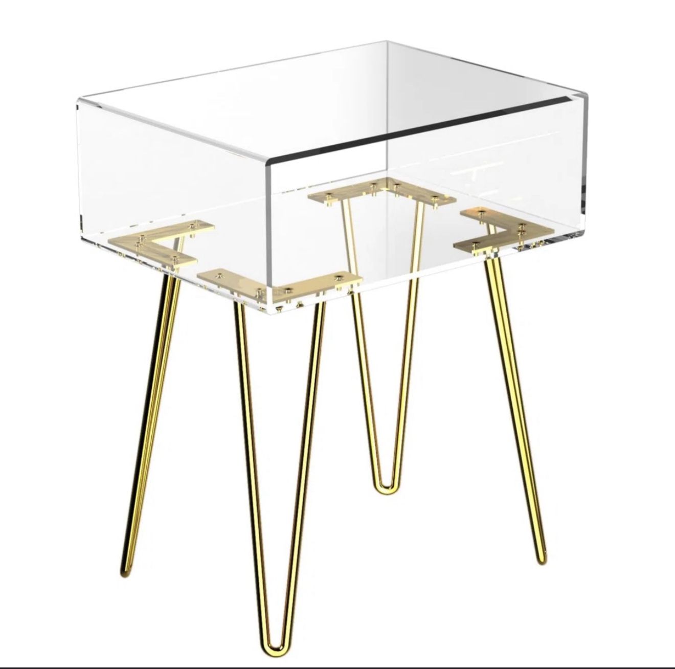 Acrylic Side Table, Nightstand Bedside Table