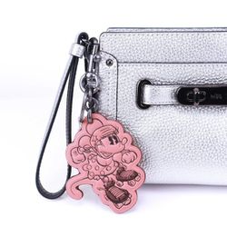Brand New DISNEY x COACH Minnie Mouse PINK Hangtag/Keychain