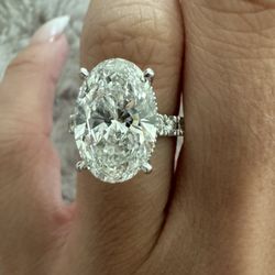 5ctw Oval Diamond Ring IGI Certified 