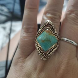 Sterling Silver Ring With Turqoise 