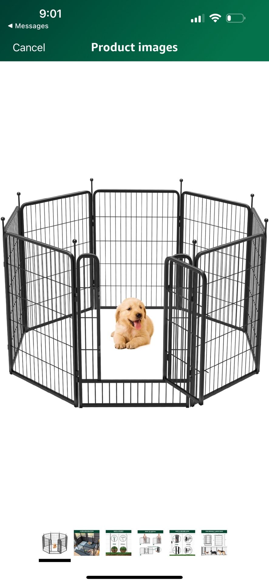 FXW Rollick Dog Playpen for Yard, RV Camping│Patented, 40 inch 8 Panels
