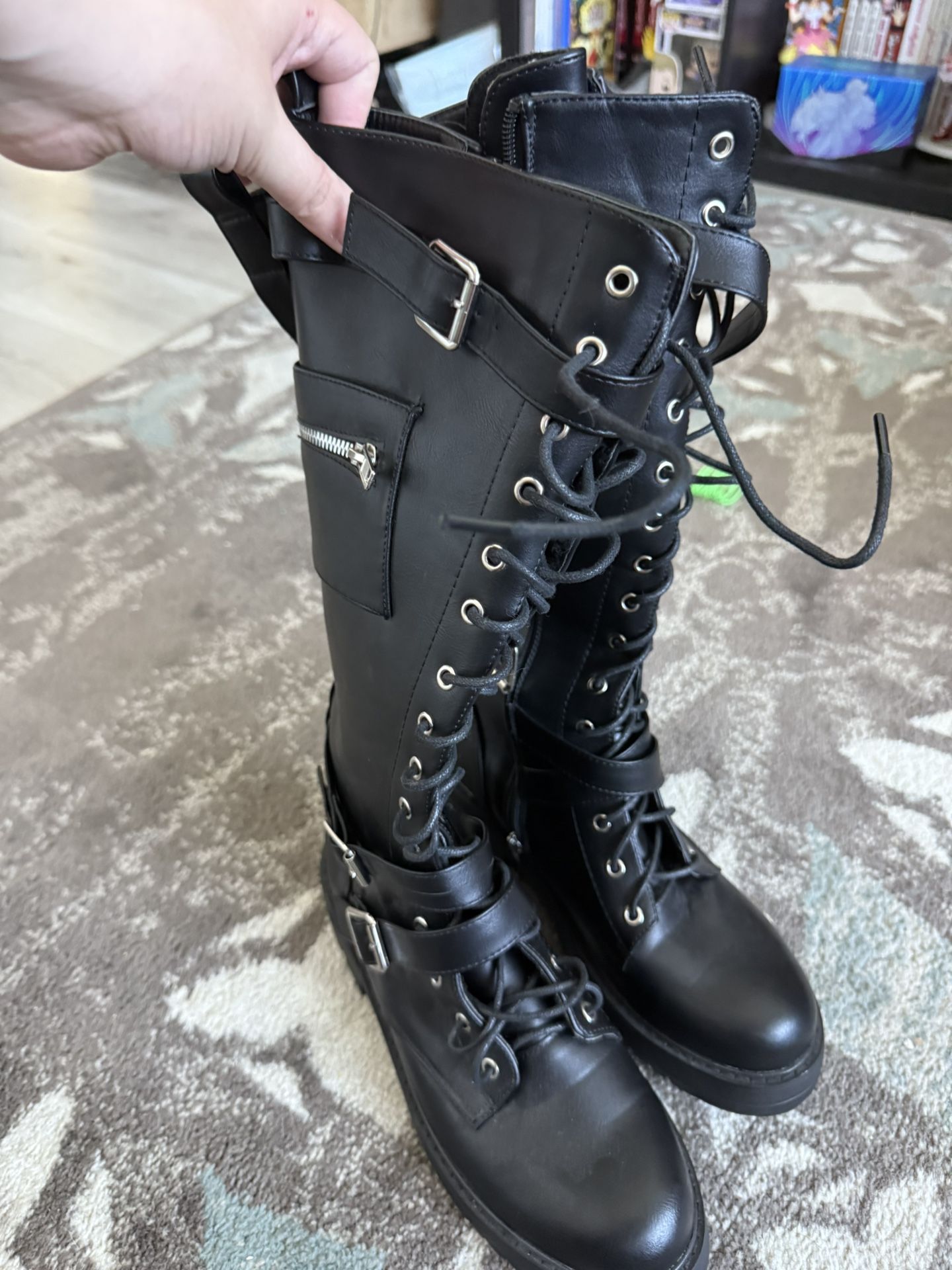 Long Black Boots Size 9.5