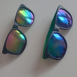 2 Pairs Rainbow Lens Sunglasses
