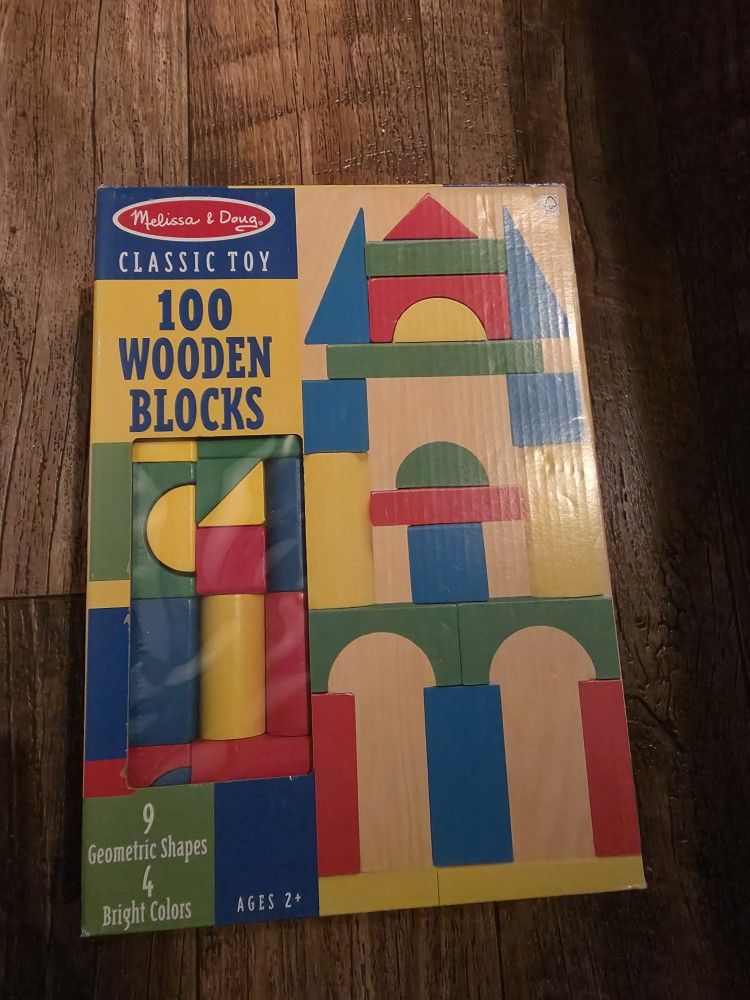 NEW Melissa & Doug Wooden Blocks - NOT FREE