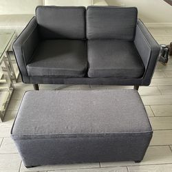 Small Couch and Small Storage Bench 