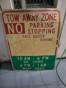 Official “No Parking Sign” from Golden Days of the Orange Bowl!