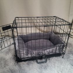 New In Box Small Dog Crate Foldable Portable 18"x12x14 Puppy Dog Kennel Animal Cage Add A Bed $10