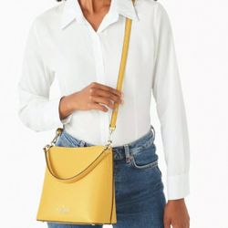 🔆 NWT Kate Spade Yellow Daybreak Small Bucket Bag. NWT. Brand new